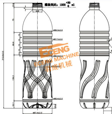 고속도 세미 오토매틱 스트레치 블로 주조 기계 16KW 패트병